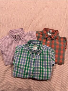 Crewcuts Gingham Button Downs - Set of 3
